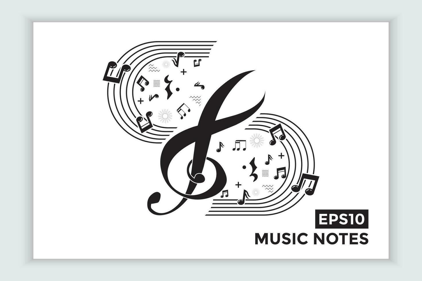 music scale or music note sign or symbol. musical scale icons element vector for banner material, background.