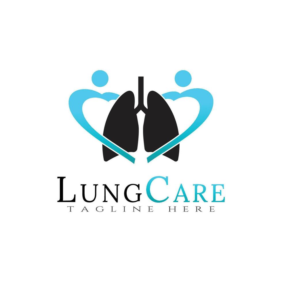 lung care logo design, healthcare and medical icon -vector vector