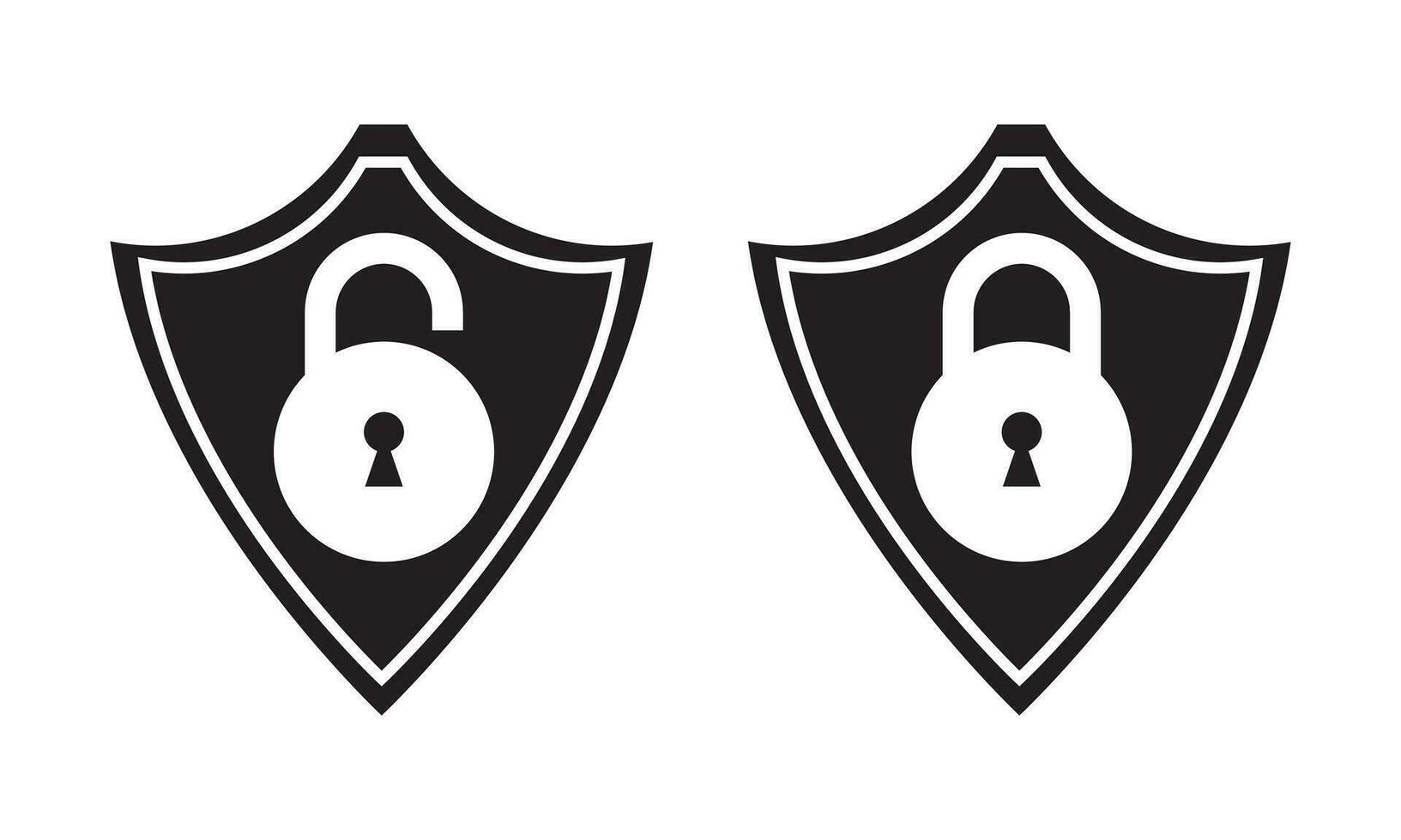 proteger seguridad icono con bloquear concepto para aplicación o sitio web vector