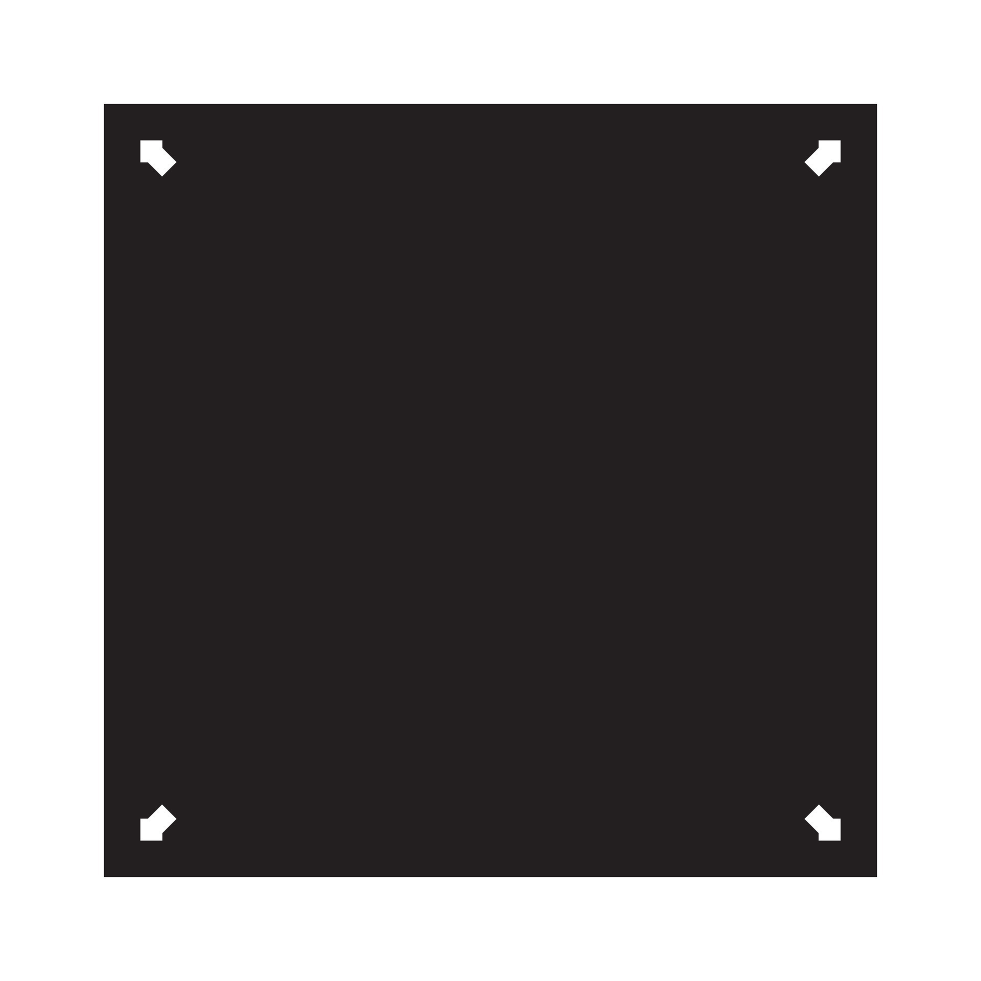 square geometric shapes 4 sides or 4 corners - flat vector icon for