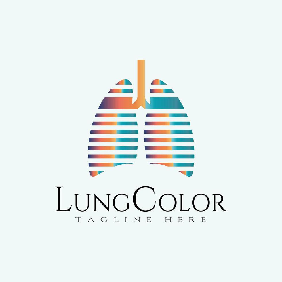 lung logo with colorful design, healthcare and medical icon -vector vector