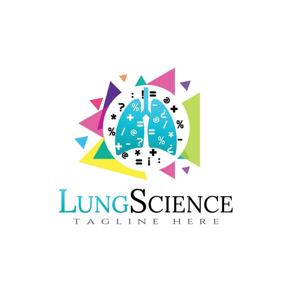 lung logo design, science healthcare and medical icon -vector vector