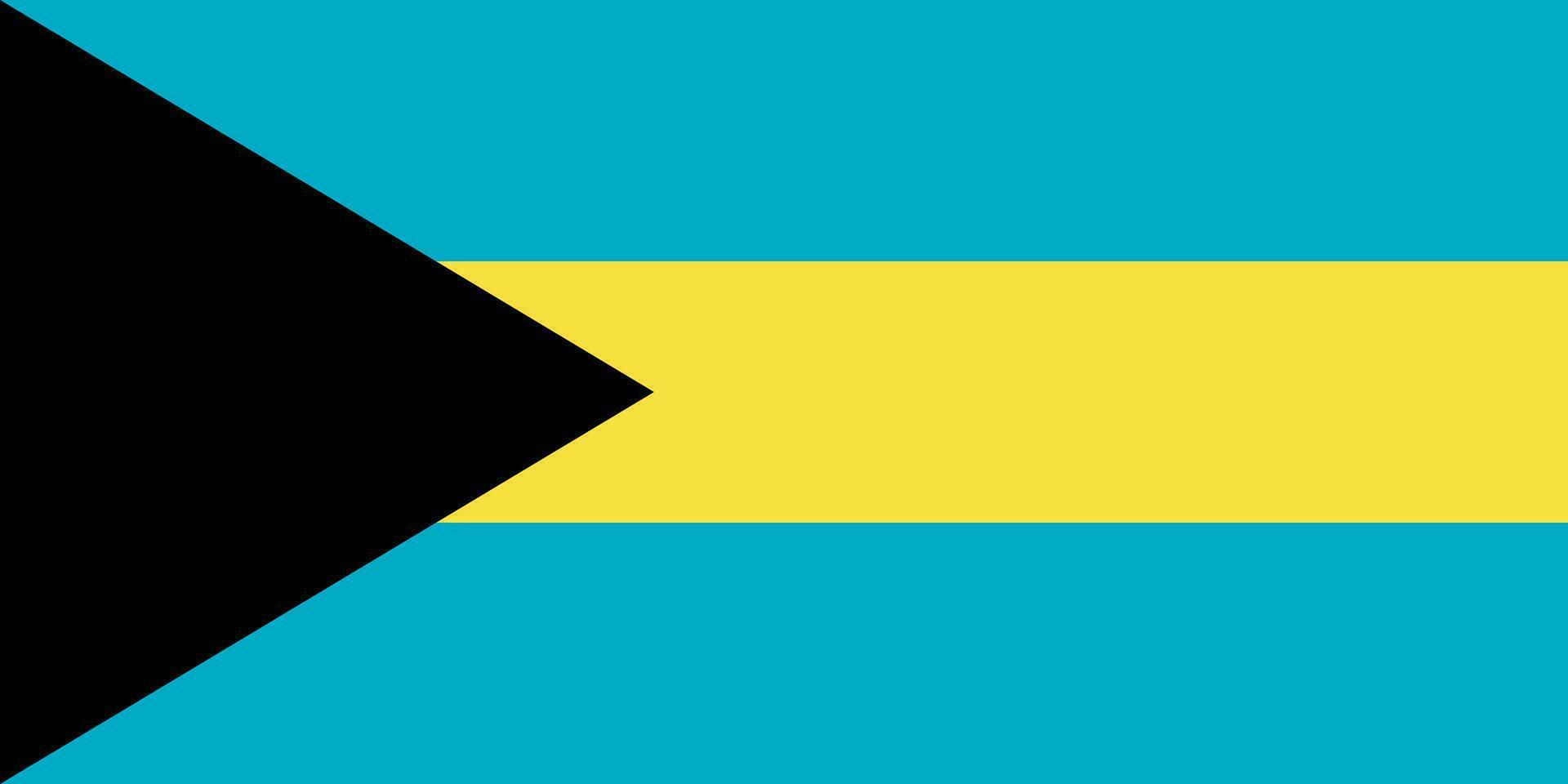 Bahamas national flag with official colors. vector