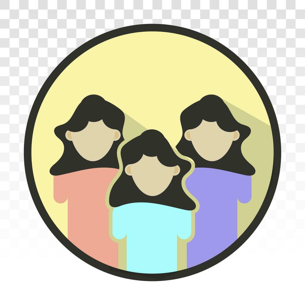 Group of people or group of users or friendship flat icon vector