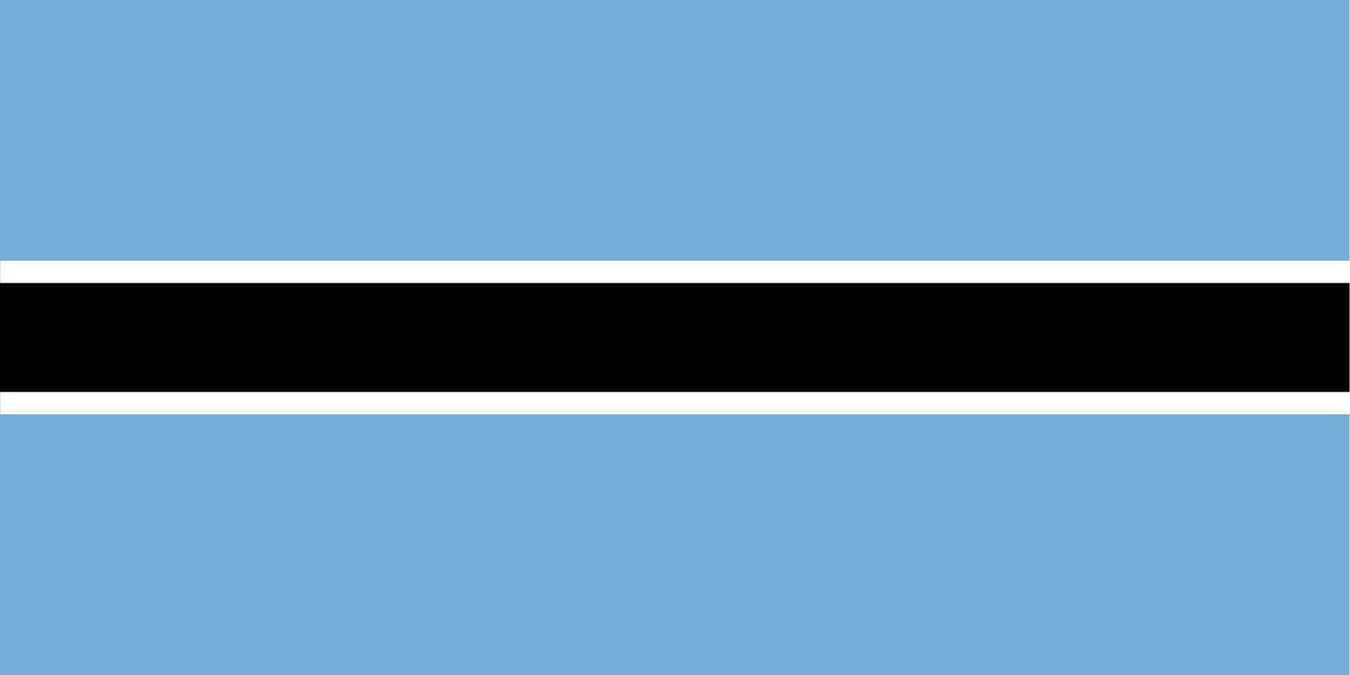 Botswana national flag with official colors. vector