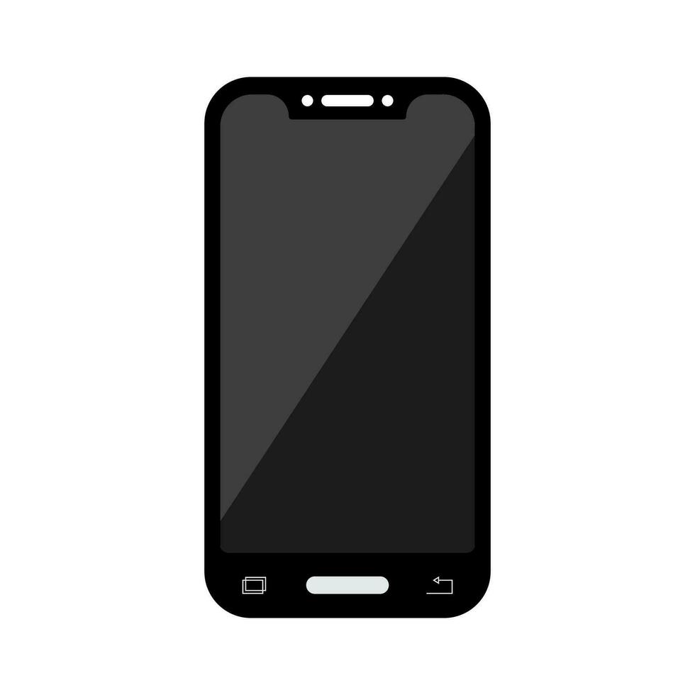 Mobile phone with a blank screen vector
