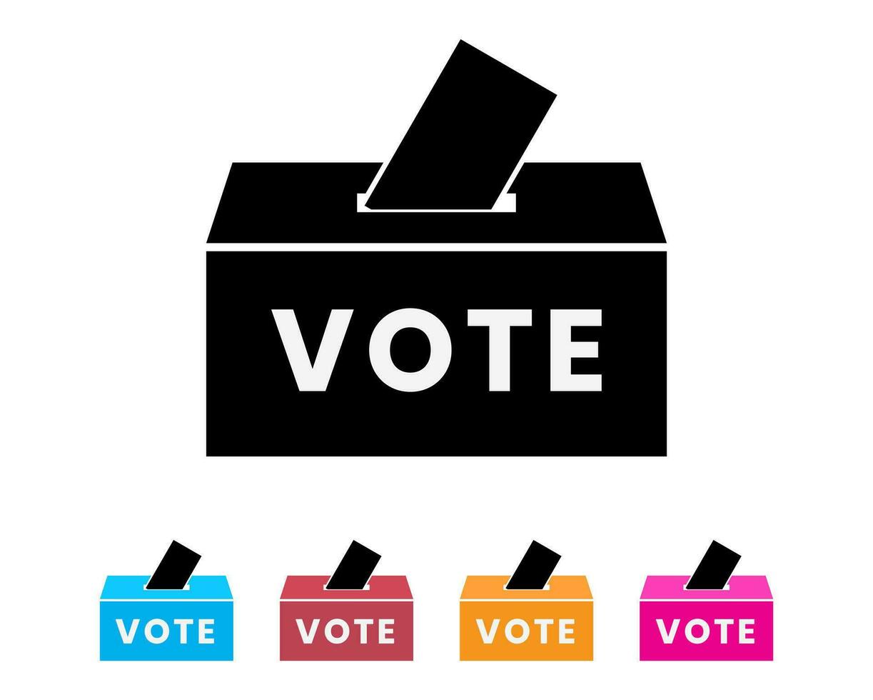 Ballot box icon for app or website vector