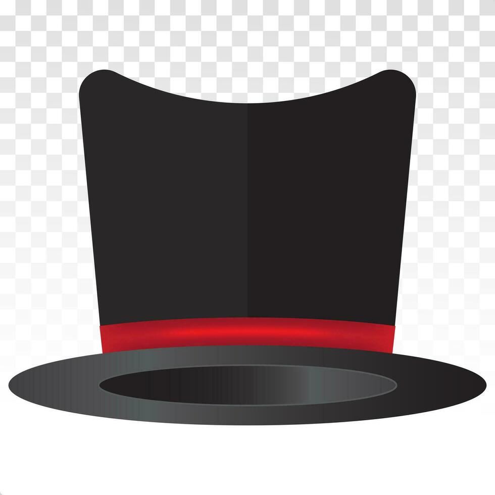 Magic top hat or magician costumes flat vector icons for apps and websites