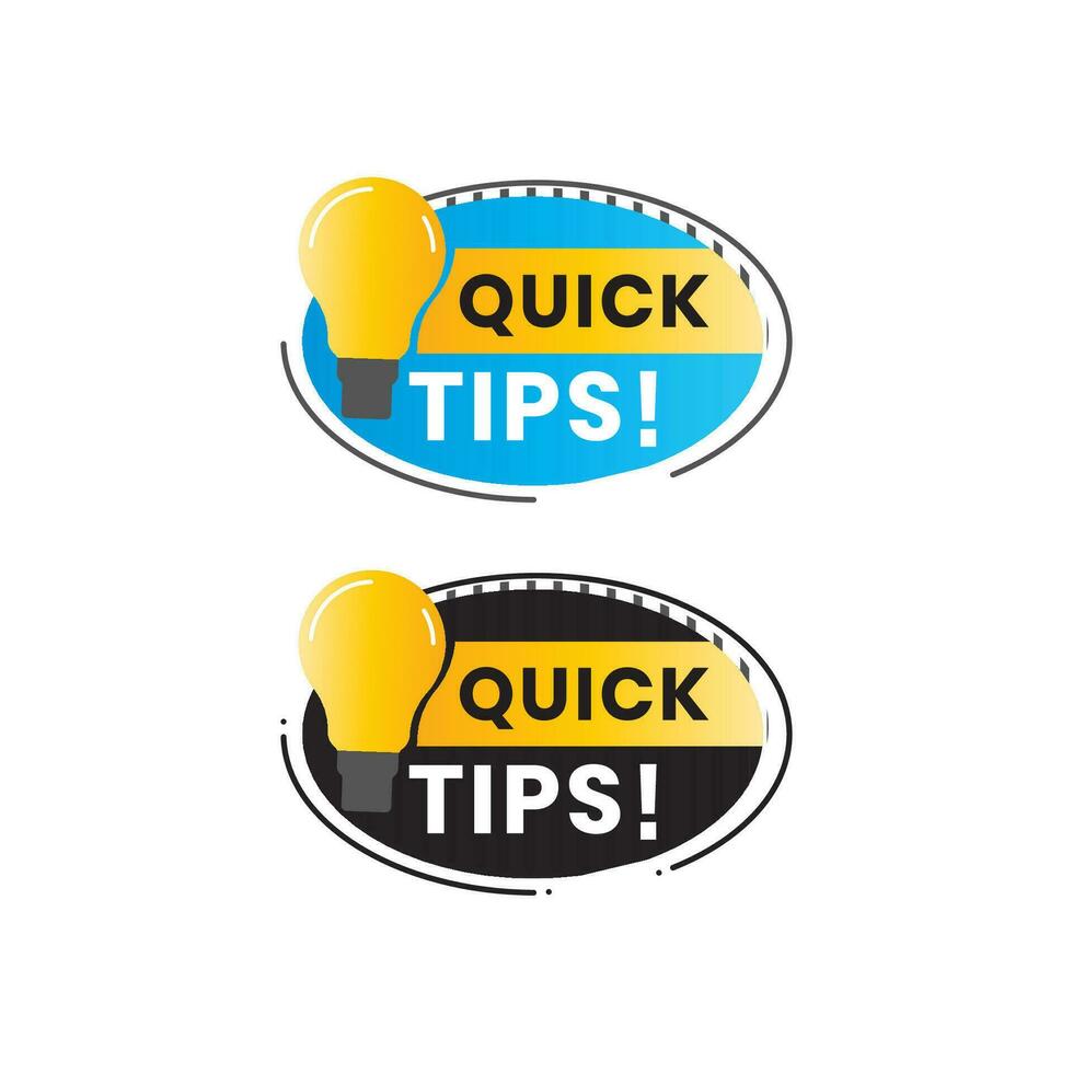 Quick tips text vector