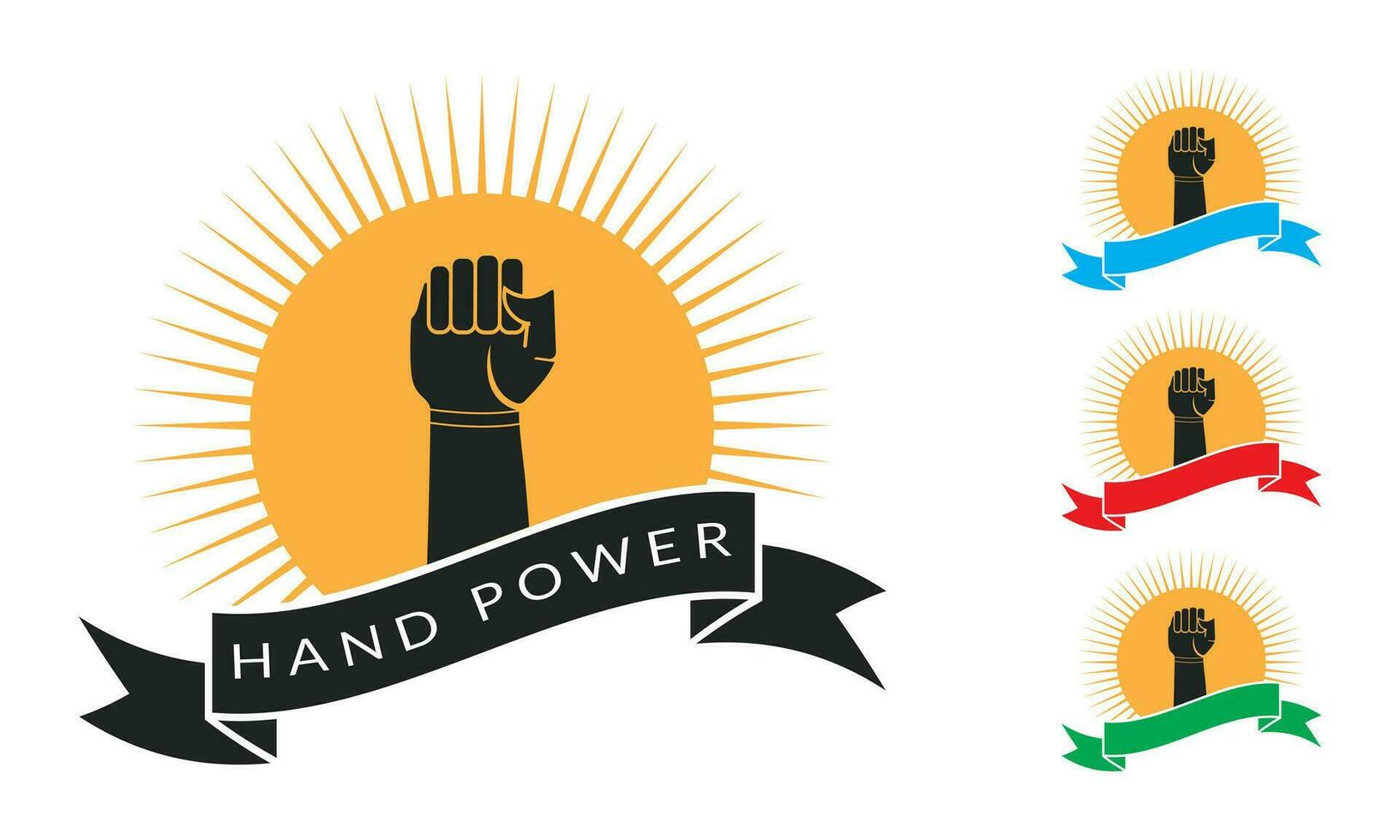 Raised fist - symbol of victory, strength, power and solidarity flat icon for apps or websites. vector