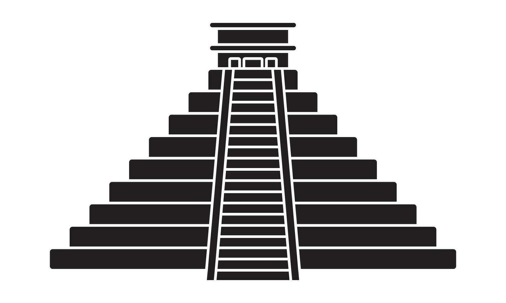 antiguo civilización el castillo pirámide plano íconos para aplicaciones y sitios web vector