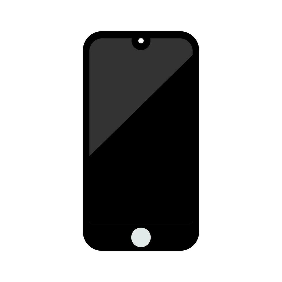móvil teléfono con un blanco pantalla vector