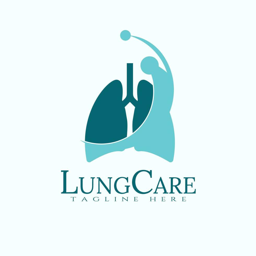 pulmón logo con Arte diseño, cuidado de la salud y médico icono -vector vector