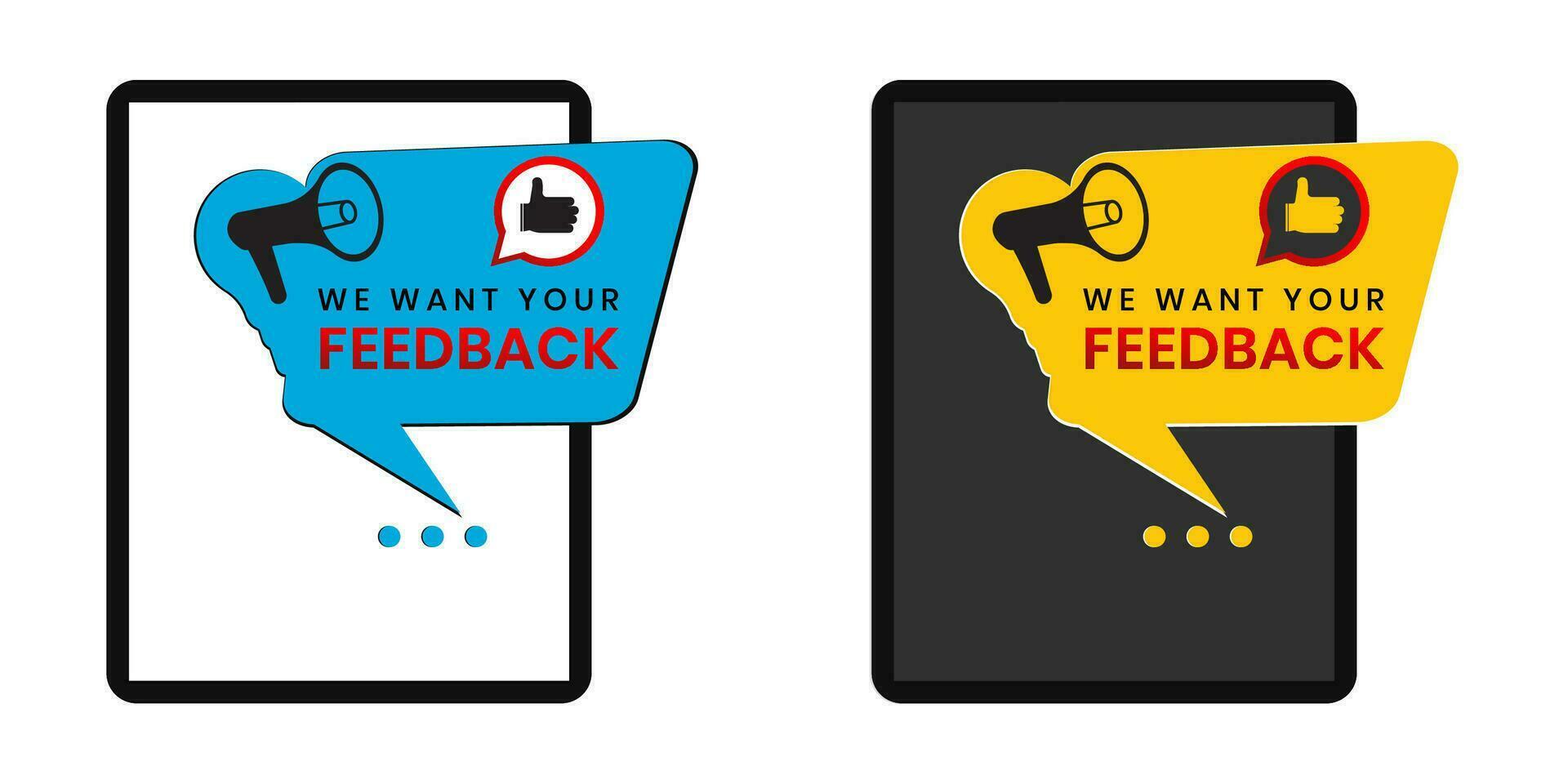 We want your feedback in the text vector