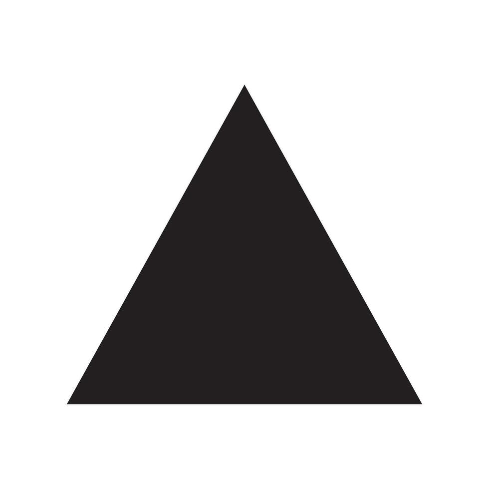 Up arrow triangle or pyramid line art vector icon for apps and websites.