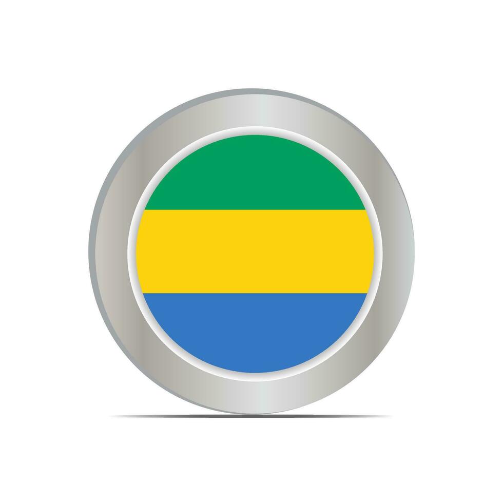 The national flag of the Republic of Gabon is isolated in official colors. vector