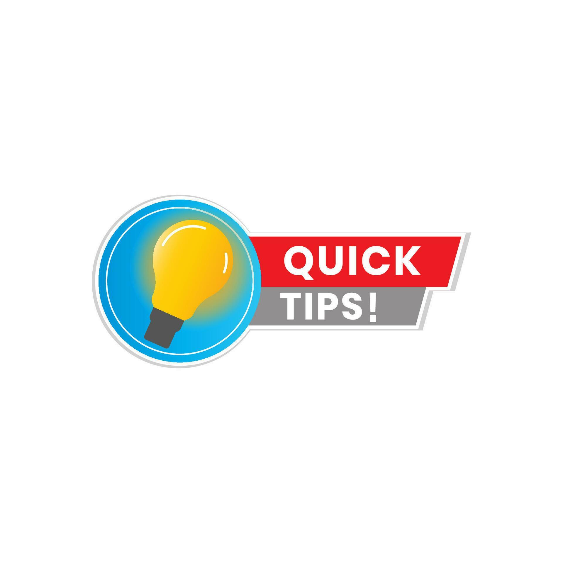 Quick tips text 26756609 Vector Art at Vecteezy
