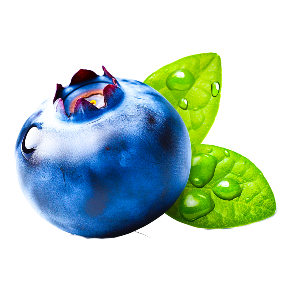 Blueberry fresh fruit on transparent background png clipart ai generative