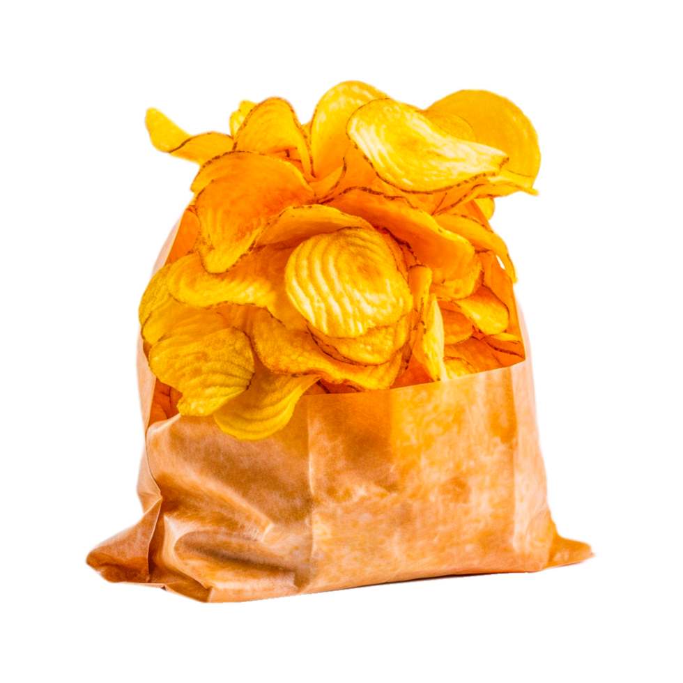 A bag of potato chips ai generative png