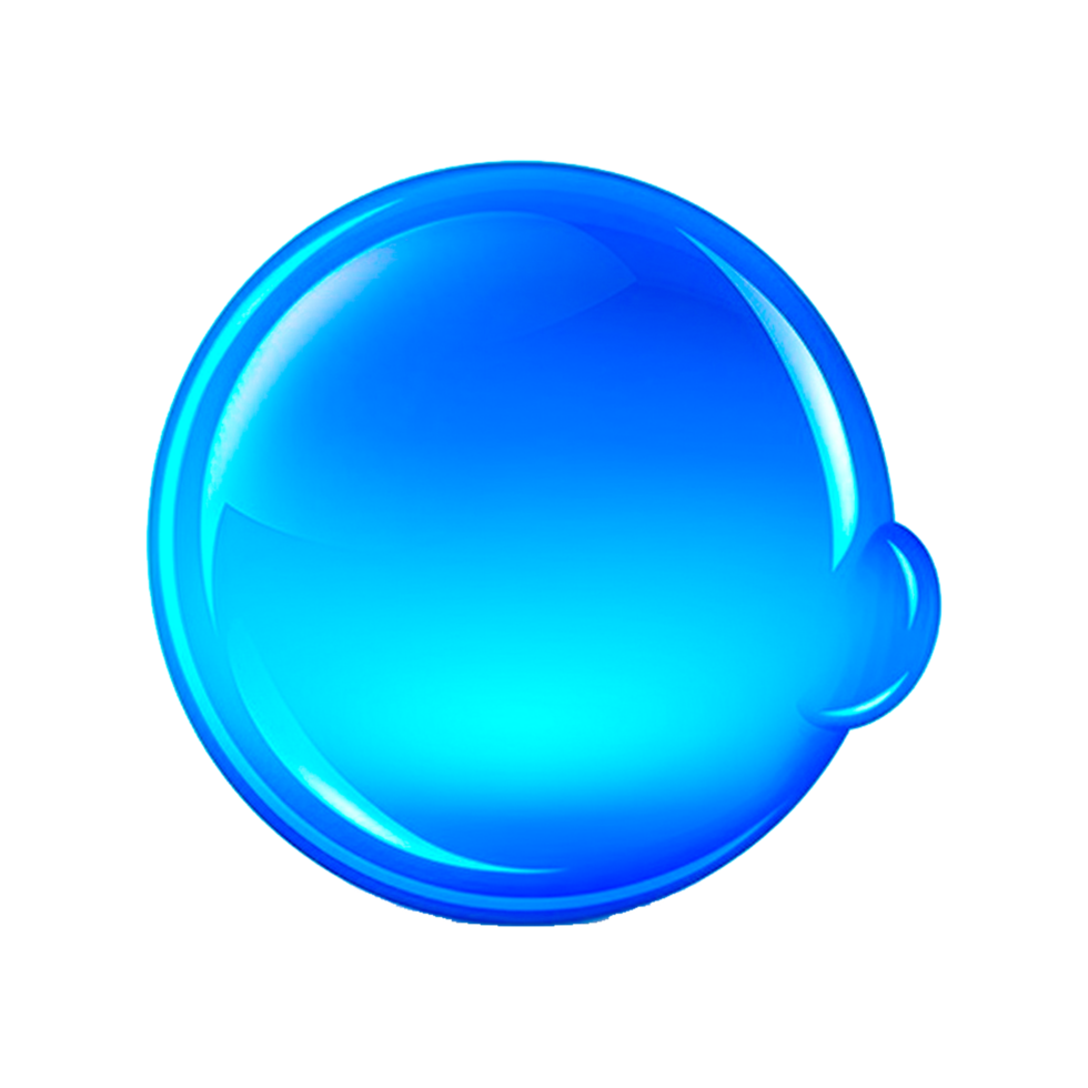 translucide sphère bleu ai génératif png