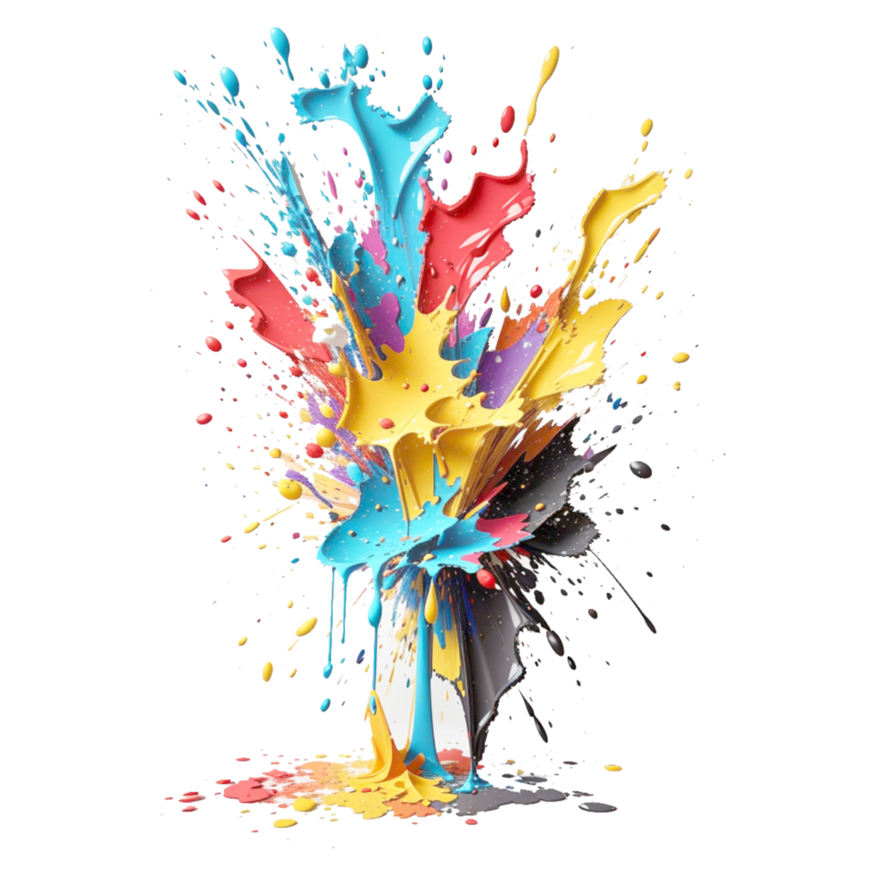 holi farbig Farbe spritzt ai generativ png