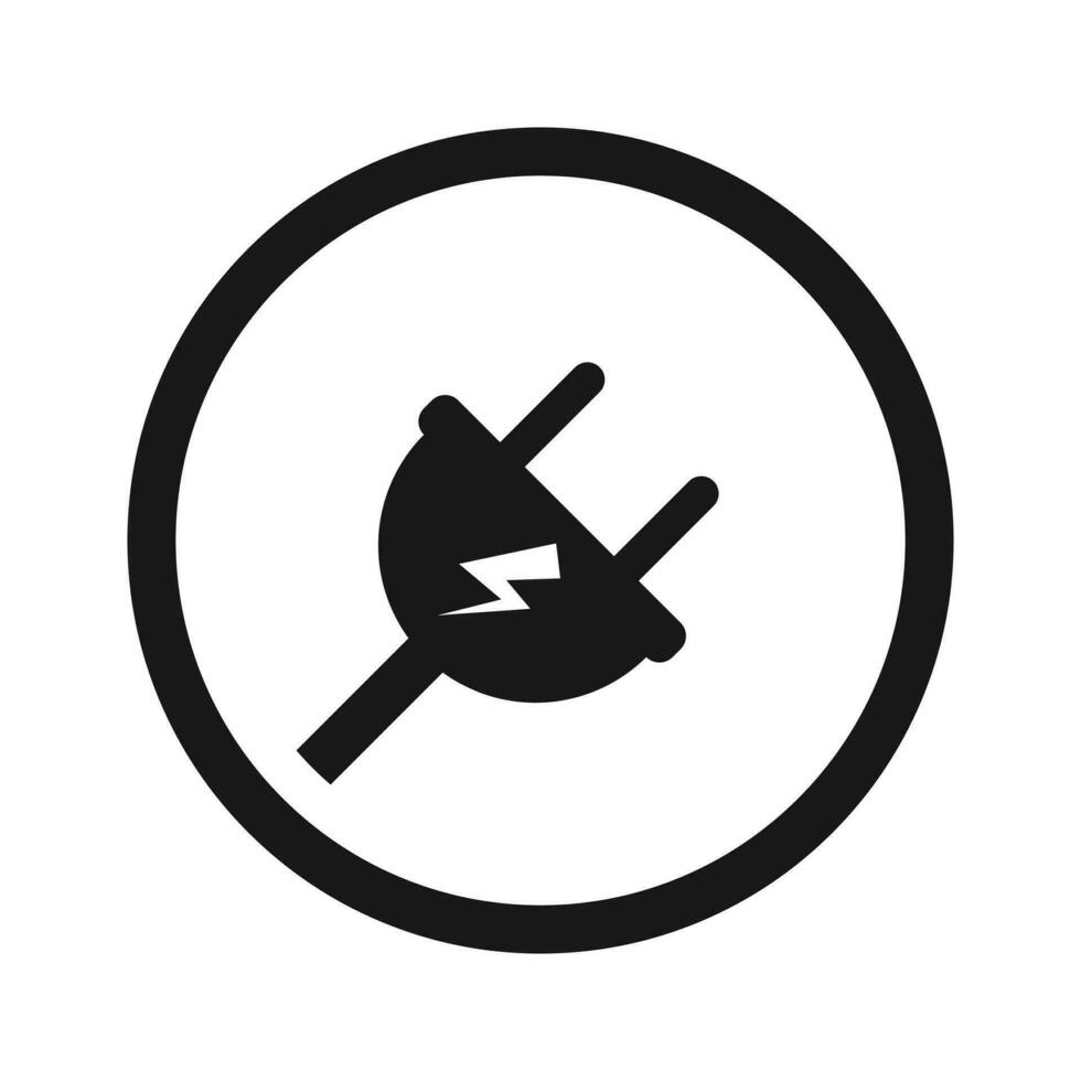 Electrical power plug icon for applications or websites vector