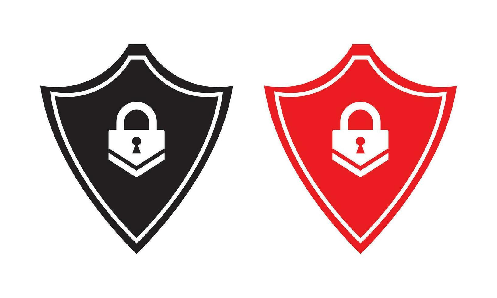 shield security icon with lock concept for app or website vector