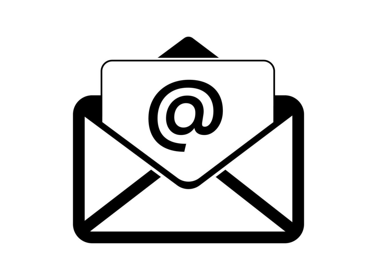 phone email fax icon on a white background. vector