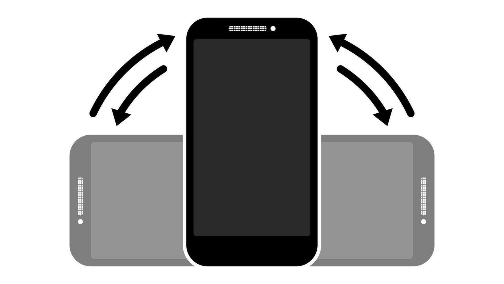 Rotate smart phone icon on a white background. flat design, mobile vector illustration elements for websites or mobile applications.