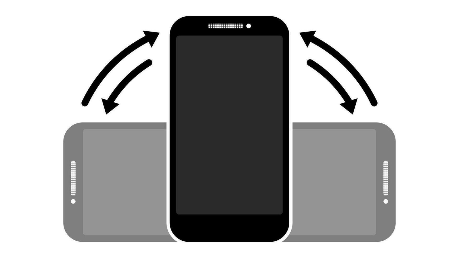 Rotate smart phone icon on a white background. flat design, mobile vector illustration elements for websites or mobile applications.