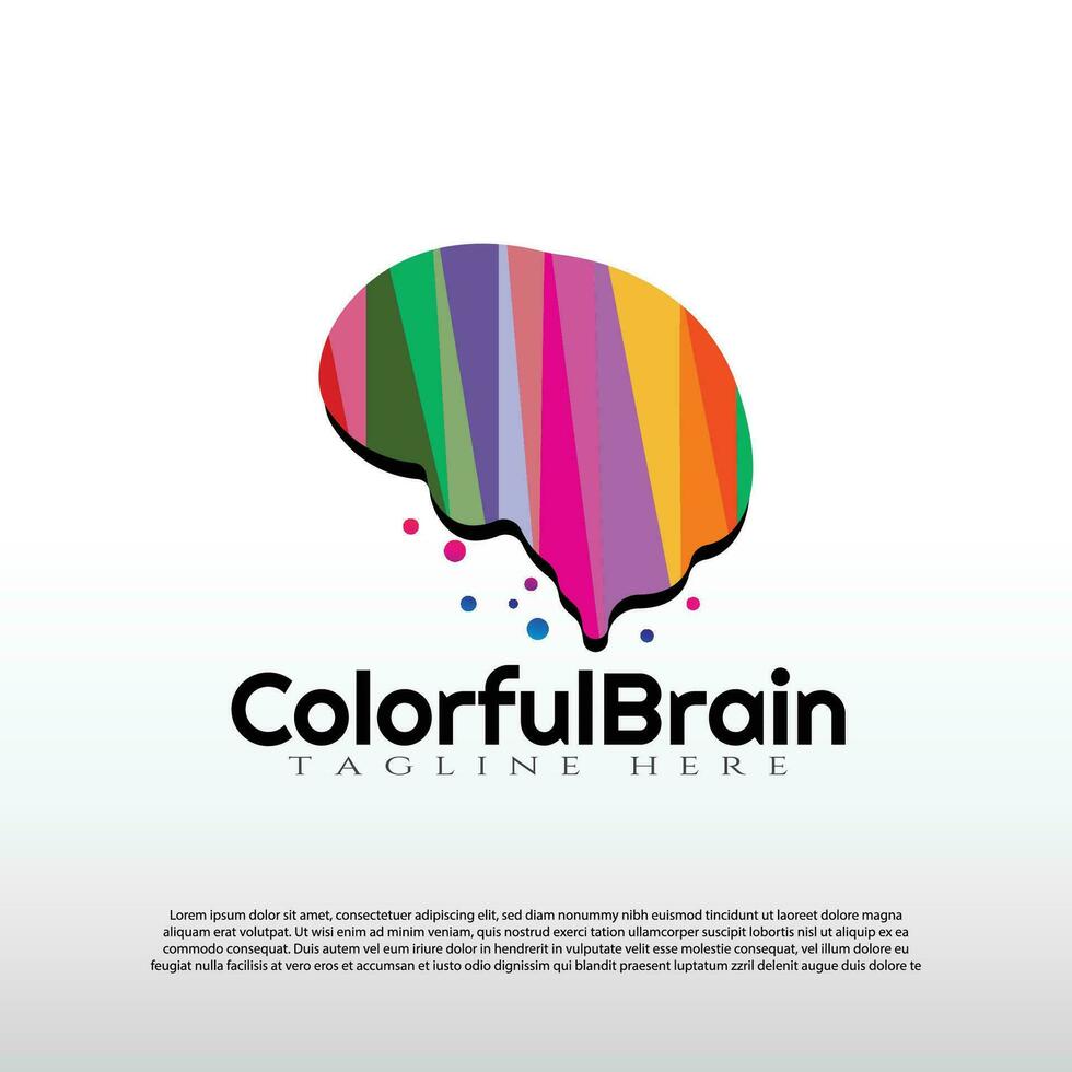 Human brain logo with colorful concept. future technology icon -vector vector