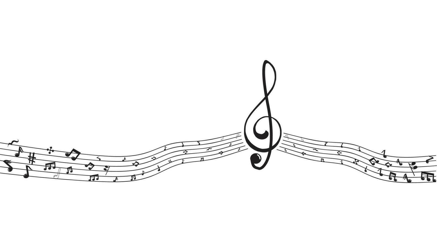 music scale or music note sign or symbol. musical scale icons element vector for banner material, background.