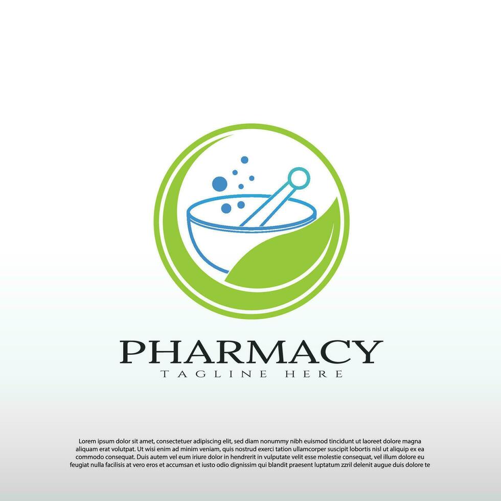 Pharmacy logo design. healthcare and medical sign or symbol -vector vector