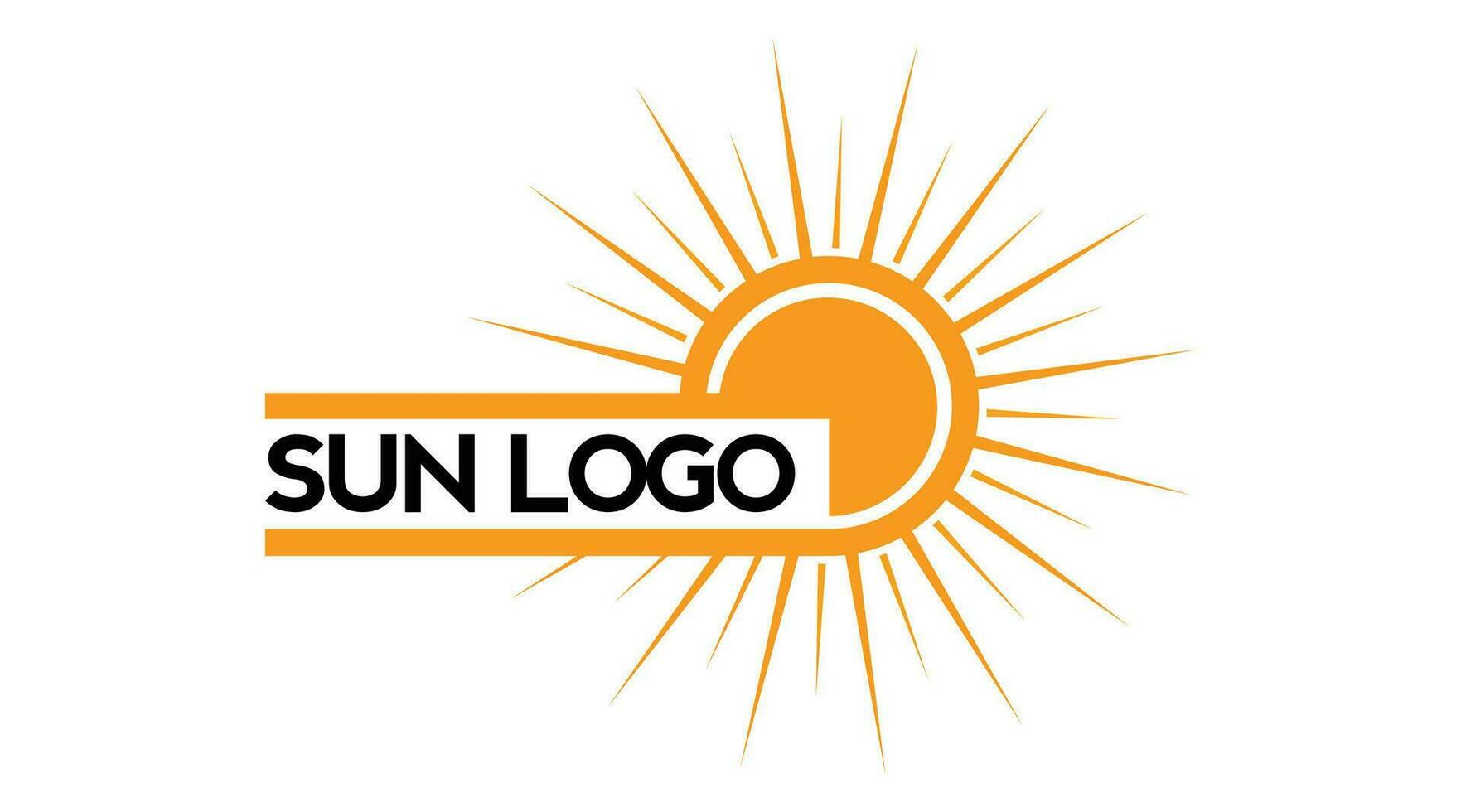 sun logo design on the horizon. summer sign or symbol. Sun icon vector. illustration element. vector