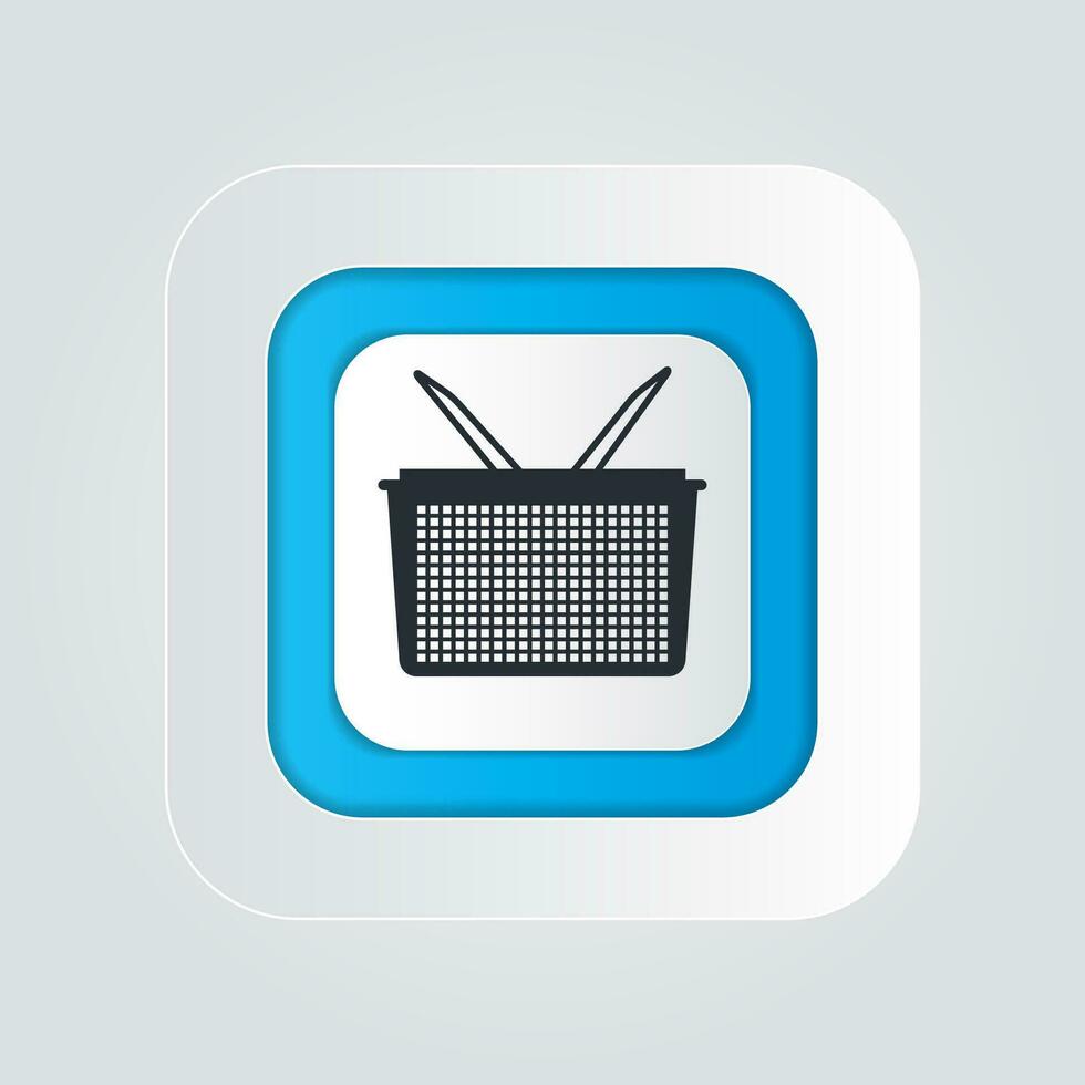 shopping basket icon with isolated on a white background vector