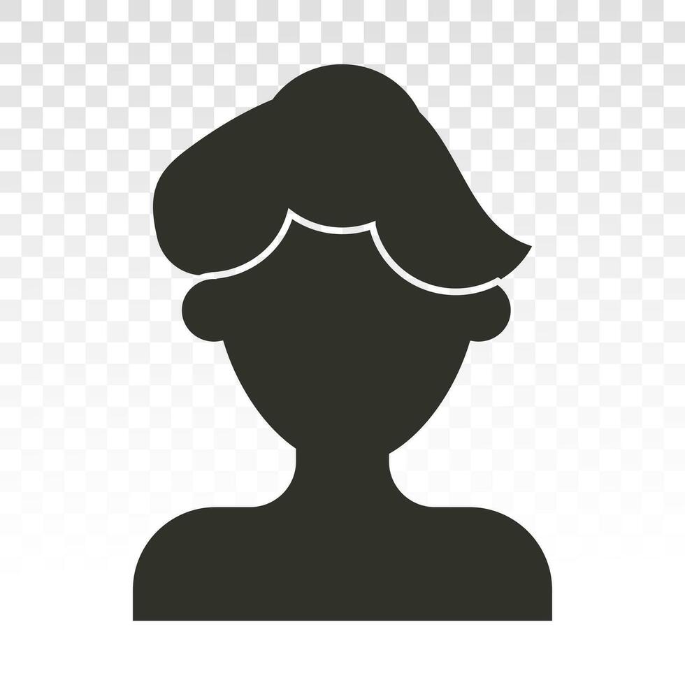 male user account flat icon for apps and websites vector