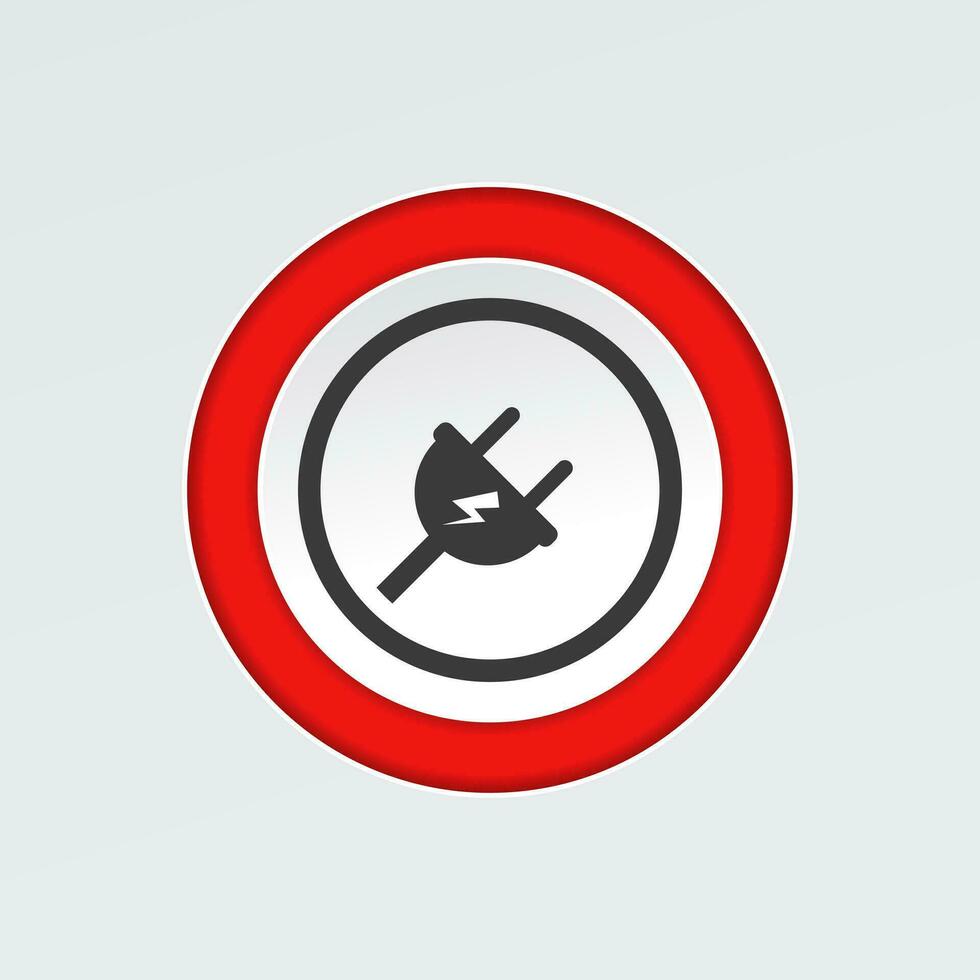 Electrical power plug icon for applications or websites vector