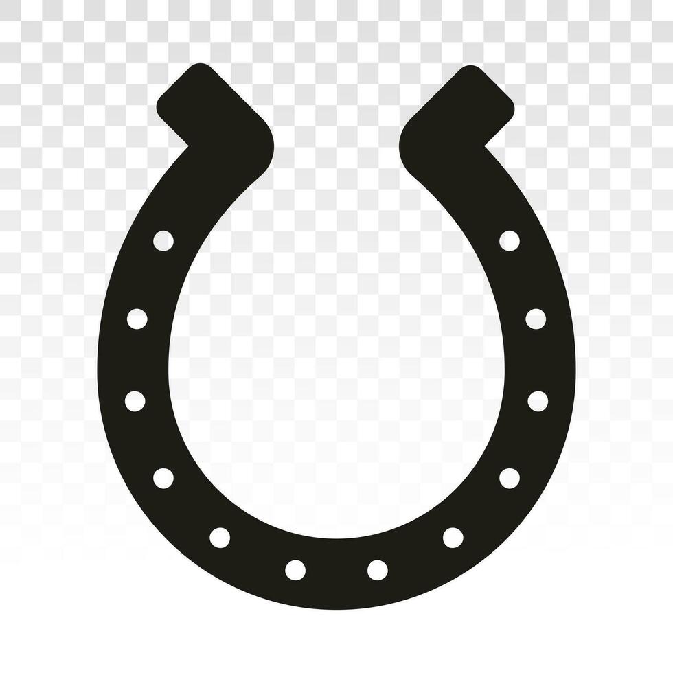 Horseshoe or horse shoe flat vector icon for apps and websites