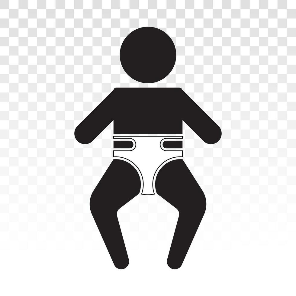 newborn baby, toddler or infant flat icon for apps and websites vector