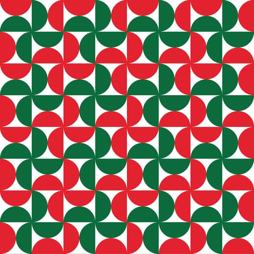 windmill red and green seamless pattern vector