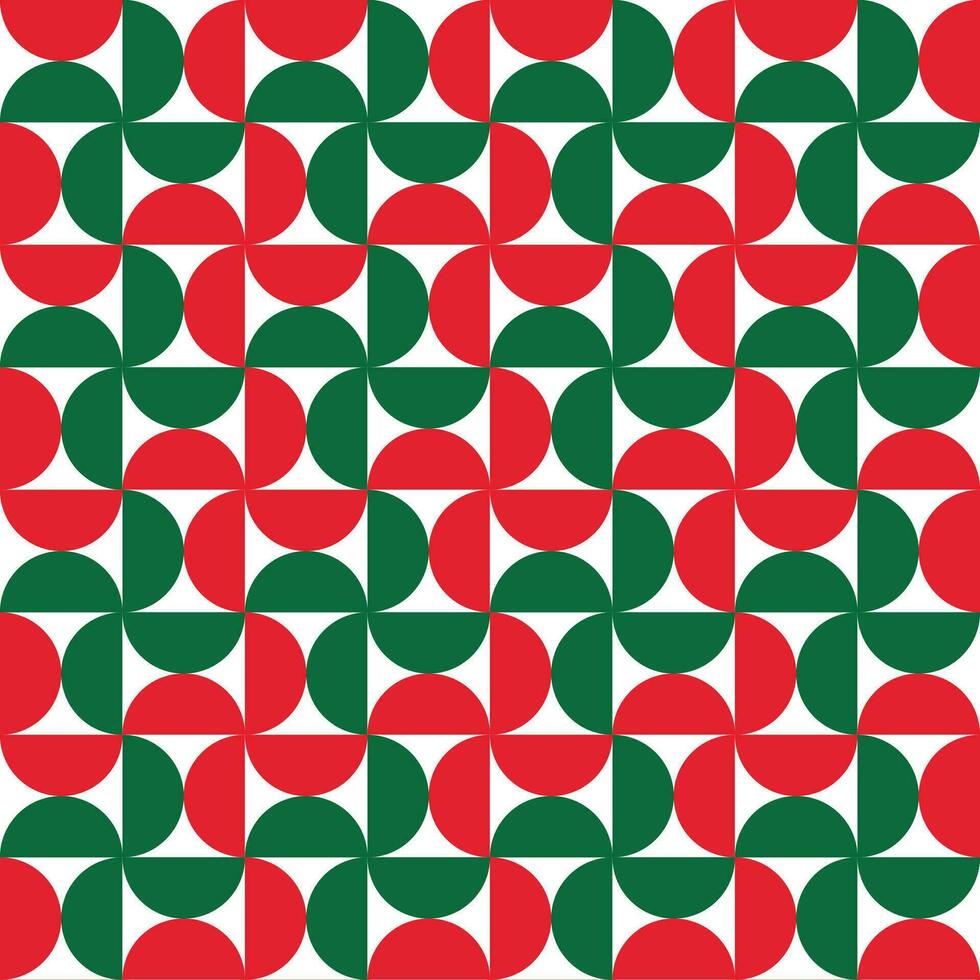 windmill red and green seamless pattern vector