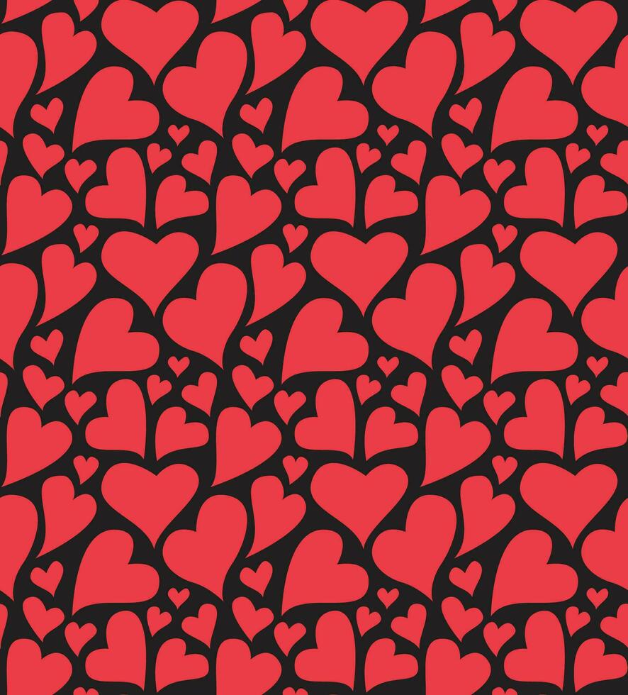 Love heart seamless pattern design vector background. Seamless pattern on Valentine's day. The seamless texture with heart.