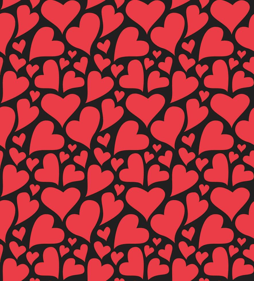 Love heart seamless pattern design vector background. Seamless pattern on Valentine's day. The seamless texture with heart.