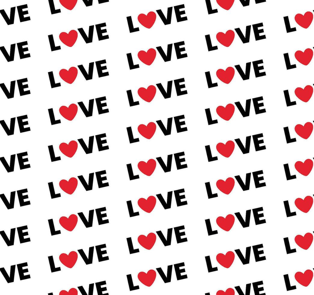 Love heart seamless pattern design vector background. Seamless pattern on Valentine's day. The seamless texture with heart.