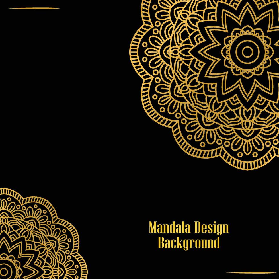Golden Mandala Design Template vector