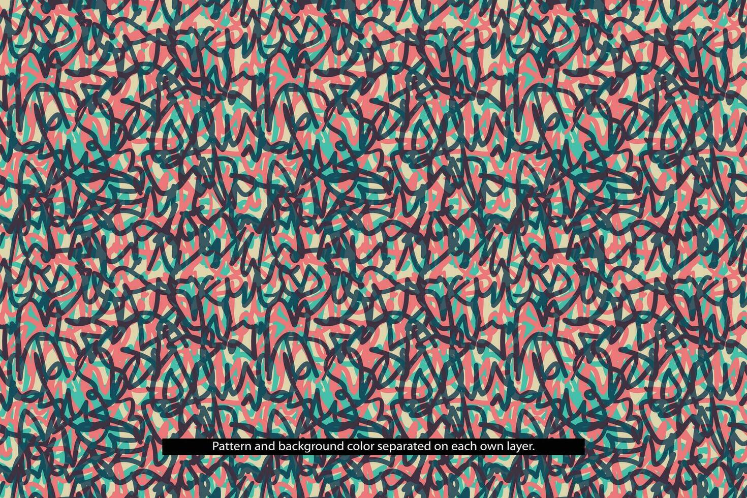 Seamless Abstract Traditional Etnic Hand Drawn Pattern Background vector