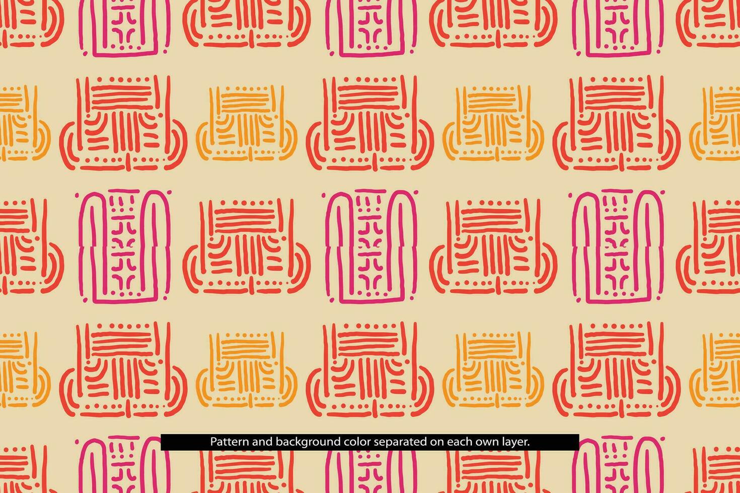 Seamless Abstract Traditional Etnic Hand Drawn Pattern Background vector