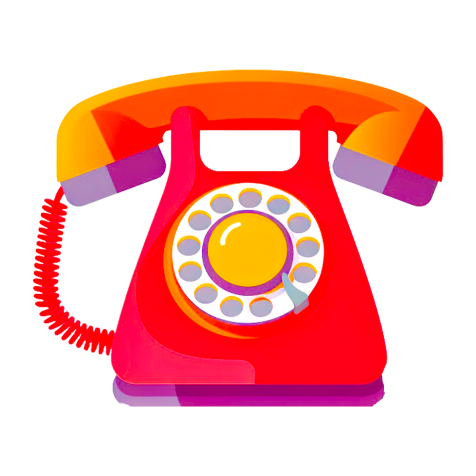 retrò styled telefono ai generativo png