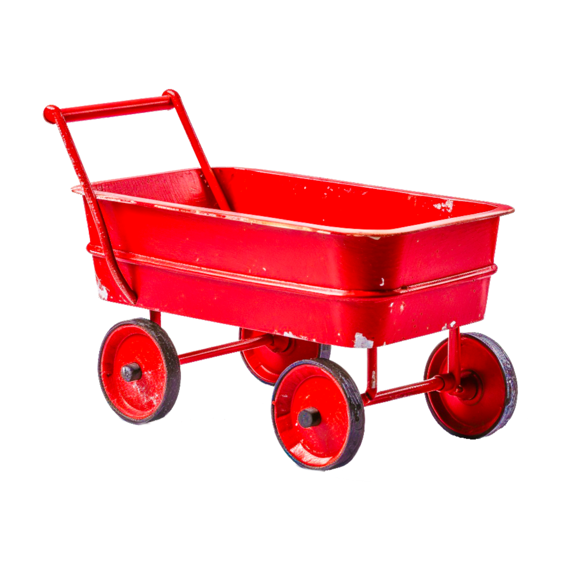 Rectangular red garden cart ai generative 26757103 PNG