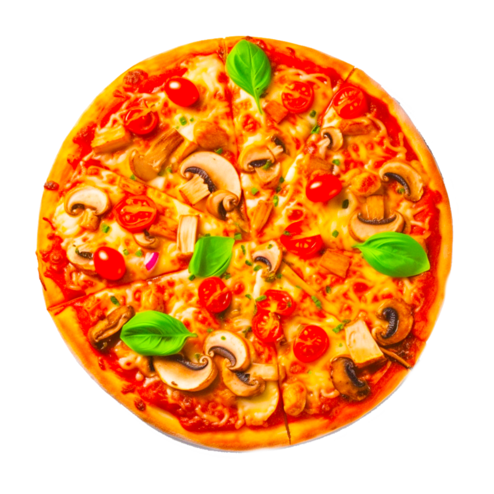 attractive delicious pizza ai generative png